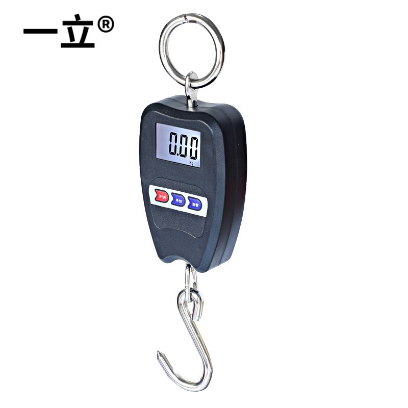 电子吊秤300kg手提家用小型高精度弹簧快递便携手持挂钩挂称手秤 橘黄色300kg